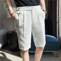 [七匹狼国际公司授权WOLF TREK ]男装春夏薄款纯色短裤男士坠感免烫五分西裤青年休闲短裤