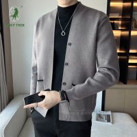 [七匹狼国际公司授权WOLF TREK ]开衫毛衣男秋冬季新款韩版宽松简约毛线衣男士潮牌休闲针织衫外套