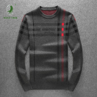 [七匹狼国际公司授权WOLF TREK ]羊毛衣男士圆领针织衫秋冬季2023新款加厚保暖男装打底衫