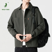 [七匹狼国际公司授权WOLF TREK ]秋季XL-8XL夹克男士工装外套上衣服潮牌百搭2023新款帅气休闲男装