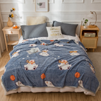 美式印花魔法绒毛毯绒毯子1.8m/2.0m 床上用品法莱绒床单毯空调毯秋冬保暖盖毯午睡毯