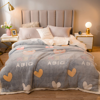 (可做被套)双层羊羔绒+雪花绒单被套绒毛毯 加厚单双人1.8m/2.0m盖毯珊瑚绒毯膝盖毯多功能毛毯被套