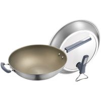 苏泊尔(SUPOR)炒锅 有钛不粘锅无涂层炒菜锅家用复合不锈钢锅具燃气灶电磁炉适用 32CM CC32JG3 超市同款