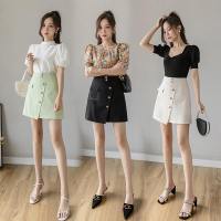 白织鸟不规则夏季开叉时尚裙子短裙A字裙半身裙女2020新款高腰显瘦去购买