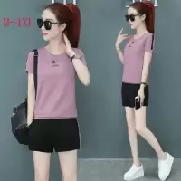 白织鸟夏季休闲运动套装短裤两件套女时尚显瘦洋气套装潮女