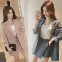 白织鸟新款小西装外套女韩版休闲宽松百搭西服上衣