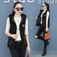 白织鸟羊羔绒马甲女2020年秋冬新款坎肩连帽短款外套韩版潮