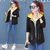 白织鸟连帽工装外套女2020春秋新款春装百搭宽松休闲夹克短款棒球服