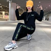 白织鸟时尚休闲运动套装2020春秋新款大码女装宽松显瘦卫衣两件