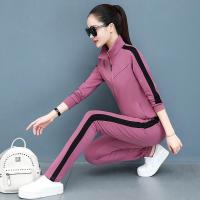 白织鸟运动套装女2020春秋季时尚韩版宽松大码显瘦休闲服卫衣洋气