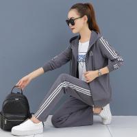 白织鸟运动套装女春季2020新款时尚女装中年女卫衣跑步休闲三件套运