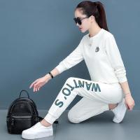 白织鸟运动套装女装2020春秋季新款时尚韩版洋气减龄休闲套头卫衣两