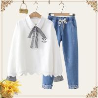 白织鸟初中女生春装套装中学生春季套装女春秋学院风少女春装套装两件套