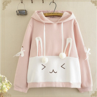 白织鸟初中学生女冬装套装少女加厚加绒卫衣两件套青少年女孩休闲运动服