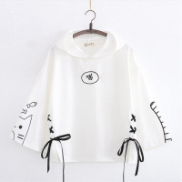 白织鸟初中生春夏季女装套装2020新款日系少女学生牛仔裤卫衣休闲两件套