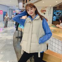 白织鸟马甲女短款2020秋冬新款韩版宽松羽绒棉服背心百搭坎肩马夹外套