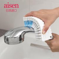 日本AISEN厨房卫浴室软毛清洁刷瓷砖刷弯曲水龙头墙角刷子浴缸刷 如图