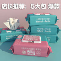 婴儿湿巾纸带盖批发3/10大包宝宝手口专用成人湿纸巾家用男女学生 店长热推：10大包一箱