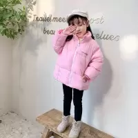 秋冬新款中小童羽绒棉服女童韩版面包服棉袄外套上衣