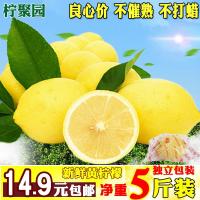 5斤装安岳柠檬新鲜水果二三级柠檬皮薄多汁[三天内发货]