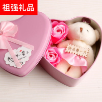婚庆香皂花生日老婆闺蜜同学送妈妈男女友情人节礼盒铁盒