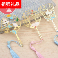 中国风书签猫咪锦鲤团扇古典中国风金属书签创意小清新学生用古风文创礼品物