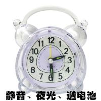 学生闹钟静音夜光时钟时尚个性水晶闹钟卧室宿舍床头儿童闹表台钟