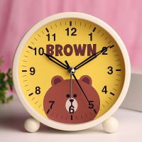 闹钟学生静音床头儿童钟表闹铃卡通时钟多功能金属创意夜光小闹表