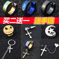 男士耳钉男耳环韩版有耳洞韩版帅气耳饰潮流个性霸气耳圈单只耳扣