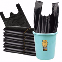 黑色垃圾袋家用厨房加厚分类中大号手提背心式一次性塑料袋子