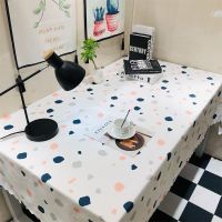 桌布布艺棉麻小清新网红少女心ins风书桌垫防水防烫茶几布长方形|五彩石-防水布料 90*140CM