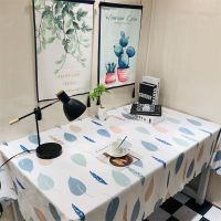 桌布布艺棉麻小清新网红少女心ins风书桌垫防水防烫茶几布长方形|落叶-防水布料 40*60CM