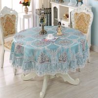 现代简约欧式餐桌桌布家用圆桌桌布布布艺圆形小|繁花-01 130cm圆桌布适合80cm左右圆桌