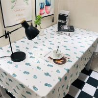 桌布布艺棉麻小清新网红少女心ins风书桌垫防水防烫茶几布长方形|仙人掌-防水布料 60*60CM