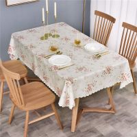 桌布防水防烫防油茶几桌垫长方桌餐桌布家用ins少女心小清新布艺|牡丹花/防辣椒油 90*90cm(适合小方桌)