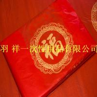 加厚一次性桌布结婚红双喜塑料印花台布龙凤喜生日寿节日金福喜宴|加厚1.8米圆金福10张