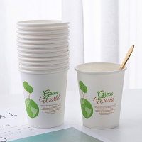 加厚一次性纸杯水杯家用商务办公环保纯色整箱500只容量245ml|特厚地球500只容量245ML