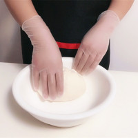 食品橡胶乳胶烘焙pvc实验室/美发牙科防护纹身塑胶|微弹透明加大XL码(建议男士)100只装