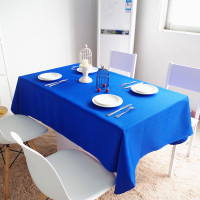 纯白色桌布布艺酒店西餐厅饭店一次性台布长方形圆桌欧式婚庆生日|宝蓝色 90*90cm