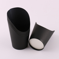 14oz鸡蛋仔杯斜口牛皮纸杯薯条盒冰淇淋蛋仔杯鸡米花炸鸡盒100个|黑卡1000个