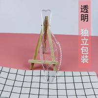 蛋糕餐具盘叉组一次性塑料水果叉碟套装生日节庆刀叉盘组合纸盘|100个透明鱼刀