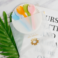 蛋糕餐具盘叉组塑料一次性蛋糕叉碟套装生日蛋糕刀叉盘组合纸盘子|白色5盘彩100套