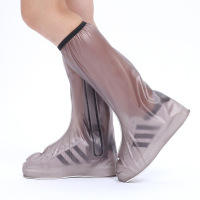 防水防雨鞋套加厚耐磨防滑底男女鞋套 学生下雨天鞋套儿童雨鞋套 819咖啡色 成人L[39-40码鞋]