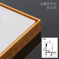 简约欧式窄边铝合金l型油画画框外框装饰画相框装裱定制挂墙轻奢|A965钛金色 可放油画尺寸60*90cm