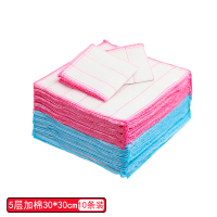 加厚洗碗布家用抹布家务清洁厨房用品去油吸水不掉毛不沾油刷碗巾|5层加棉30*30cm(10条装)