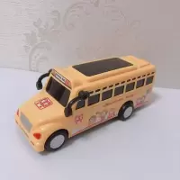儿童校车玩具模型仿真公交车大号幼儿园校车巴士男孩音乐惯性汽车 快乐校车