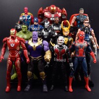 绿巨人灭霸手办玩具可动模型钢铁侠美国队长人偶公仔礼物 灭霸15个 16-18厘米
