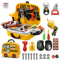 儿童玩具工具箱套装维修台过家家修理箱男孩玩具螺丝宝宝3-6周岁 750多功能工具箱[收纳箱可变小车]