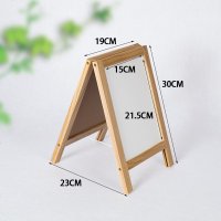 桌面迷你台式儿童小黑板店铺家用磁性双面粉笔字手写广告牌支架式 白面+黑面 19x30cm