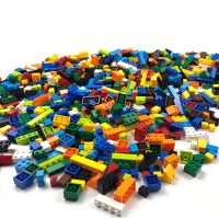 儿童早教玩具DIY创意积木包配件大小颗粒滑道滚珠益智趣味玩具 600小颗粒不带积木板 OPP包装